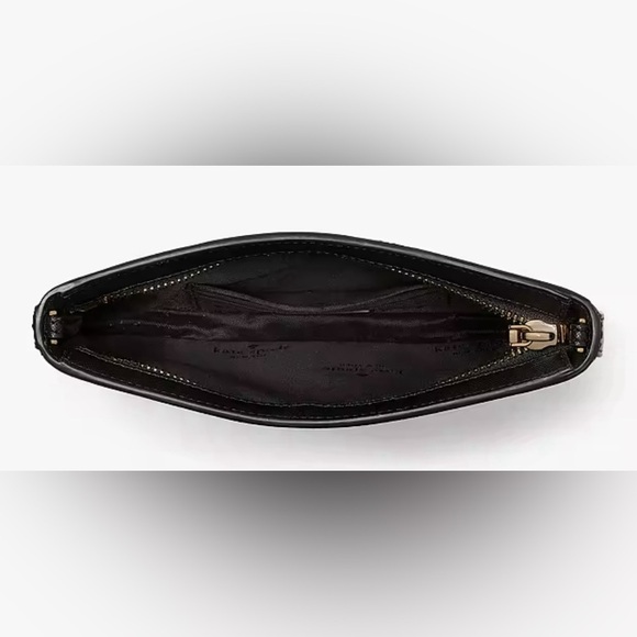 Kate Spade Black Glimmer Pochette With Gold Chain New - Picture 3 of 11